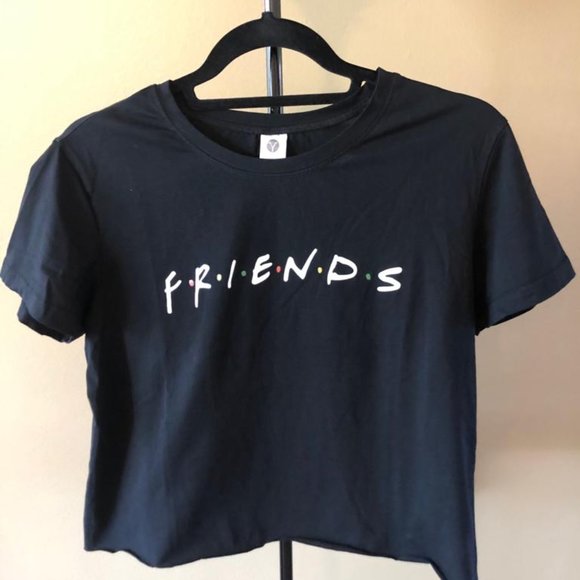 Tops - Friends Crop Black Large T Shirt